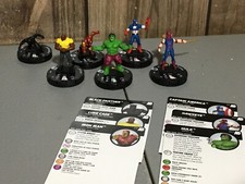 A20783 HEROCLIX WIZKIDS 6 PK COMMON W CARD CAPTAIN AMERICA HAWKEYE HULK IRON MAN