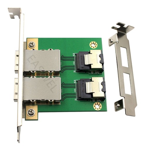 NFHK Dubbele Havens Mini SAS sff-8088 aan SAS 36Pin sff-8087 PCBA Vrouwelijke Adapter met PCI-Steun