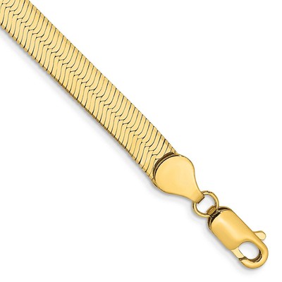 Solid 14k Y Gold Chain Bracelet | Designs by Nathan | 5.5mm 8'' | Flat