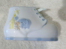 Russ Baby Vintage Porcelain Baby Bootie Coin Piggy Bank