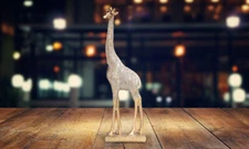 14.25"H Giraffe Figurine in Gold Finish Room Decor