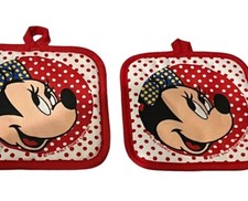 Minnie Mouse 4 Piece Kitchen Set: 2 Pot Holders-Kitchen Towel-Wash Cloth Franco