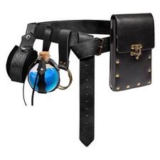 Renaissance Belt Pouch Coin Purse Alight Potion Bottle Skirt Hike Set Medieva...