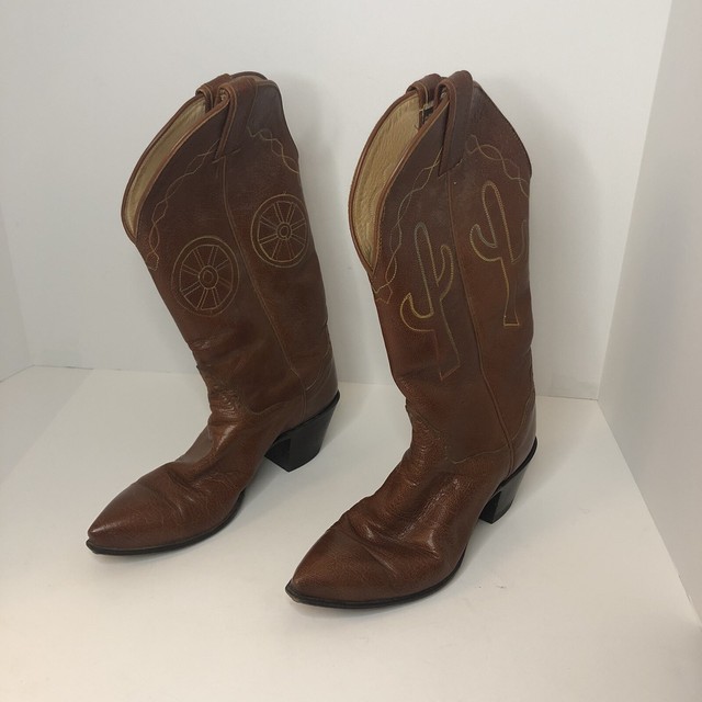 Hondo Boots 16" Leather Western/Cowboy Boot Brown Women's Sz. 6.5 B