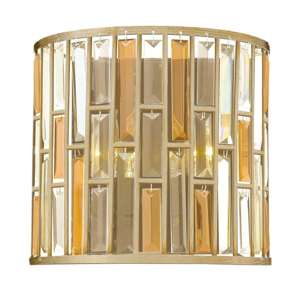 Elstead Gemma Wandleuchte E14 2-Fach 28Cm Blattsilber-image
