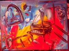 PARIS ROOM MUSIC   Original Abstract Art Original Impressionist Painting O8CYU