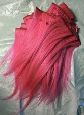 54 pieces - 8" Hot Pink 1.75" width 100 Human Hair for Weaving/Bonding 3B34
