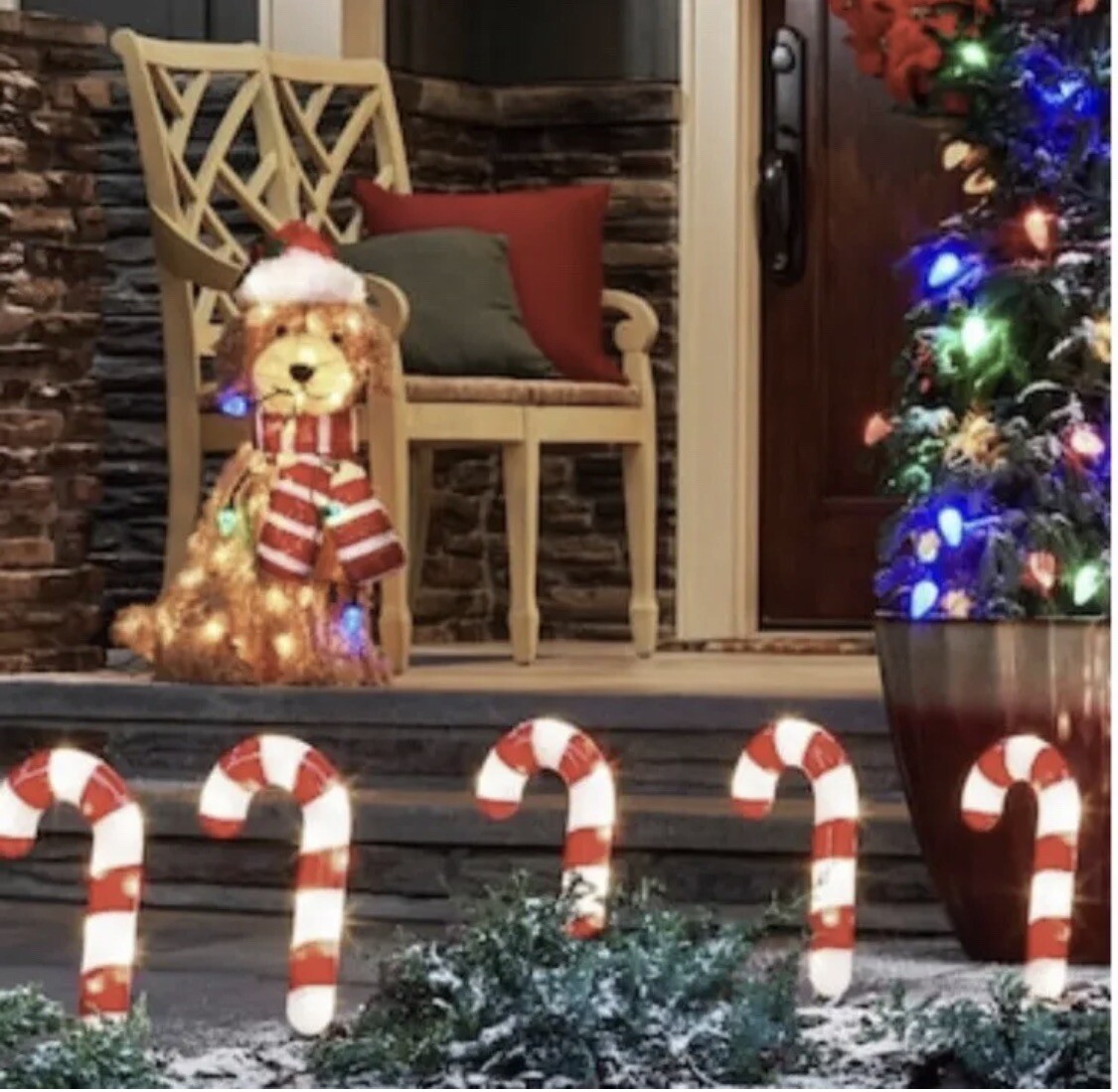 Goldendoodle Holiday Living 27” Christmas Light Up LED Fluffy Doodle