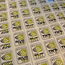 NVidia TNT2 RIVA Geforce 2 3 Ti4200 256 Vintage Retro PC Case Badge Sticker RTX
