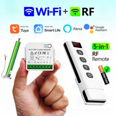 LOT Wireless Curtain Roller Shutter Switch Tuya,WiFi Smart Modules Blinds Awning