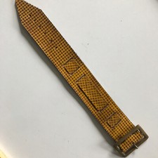 Vintage 1970s Leather Bund Strap 15 mm Leather Cuff Watchband Mens Bracelet