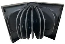 Standard Black DVD  16-Disc 51mm Replacement Premium Movie Storage Shell Case