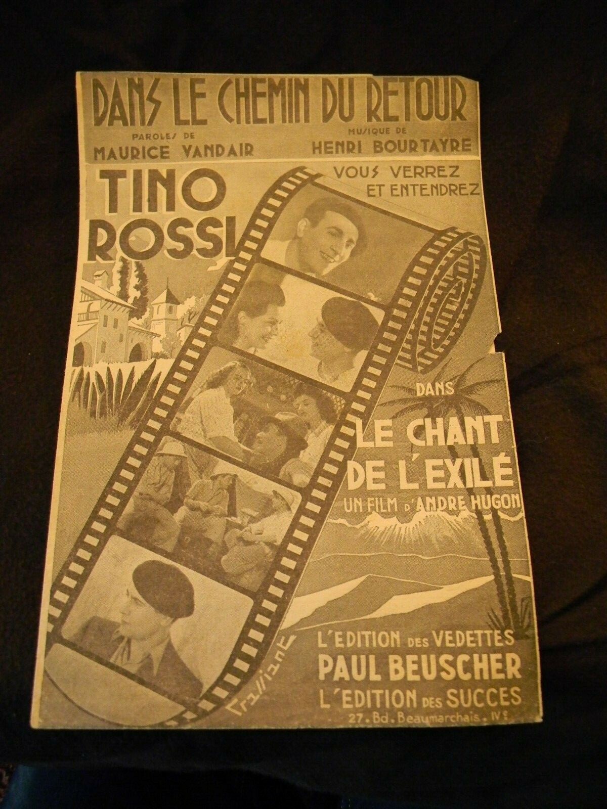 Partition In The Path Of Return Tino Rossi Sheet Music