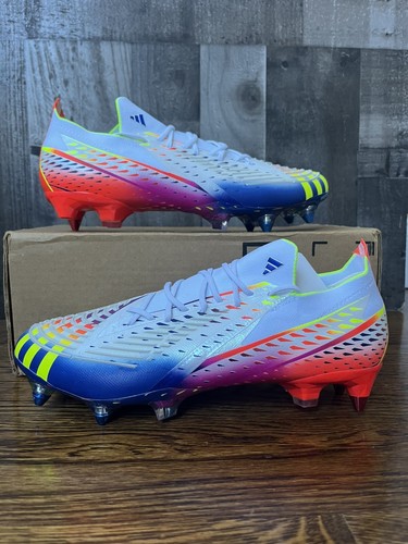 Adidas Predator Edge.1 SG AI Tigua Soccer Cleats White Men's Size 9.5 GW1014 - Picture 2 of 5