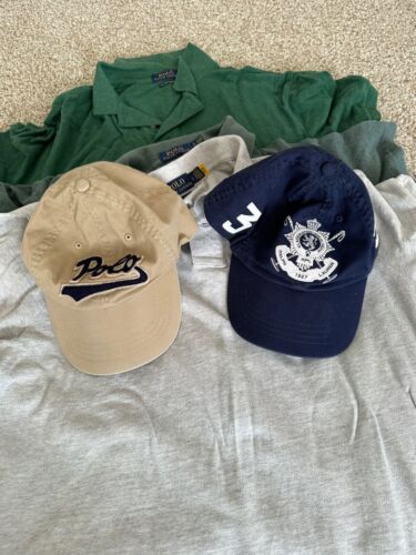 Lot of 3 Polo Ralph Lauren Shirt Size large and 2 Ball caps - 第 1/7 張圖片