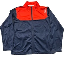 Men’s AND1 Athletic Blue Orange Full Zip XL Jacket Basketball Track Mock Neck