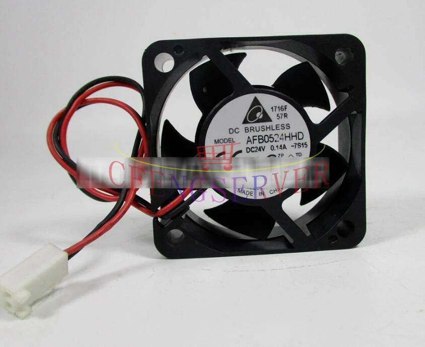 1PC for Delta AFB0524HHD fan 2.16W 2pin 50*50*20MM DC24V 0.09A~0.14A