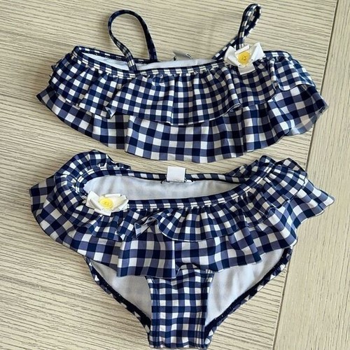 Hartstrings Gingham Plaid Bikini Bathing Suit Girls Size 5