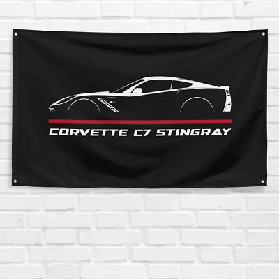 For Chevrolet Corvette C7 Stingray 2013-2019 Enthusiast 3x5 ft Flag Banner Gift