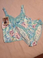 VTG Ashley Taylor Silky Nylon Cami/ Panty Set Size Lg - Read 
