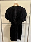 & Other Stories Velvet Wrap Dress Black 0