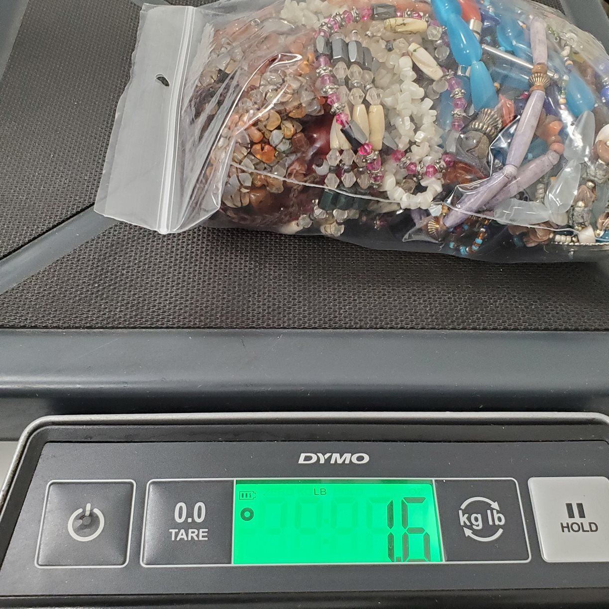 1.6lb Wearable Gold+Silver Tone Glass Gemstone+Onyx Quartz Jewelry