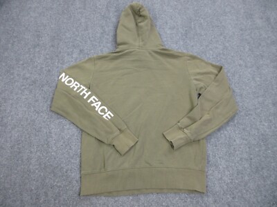 North Face Sweater Mens Small Green Logo Hoodie Outdoors