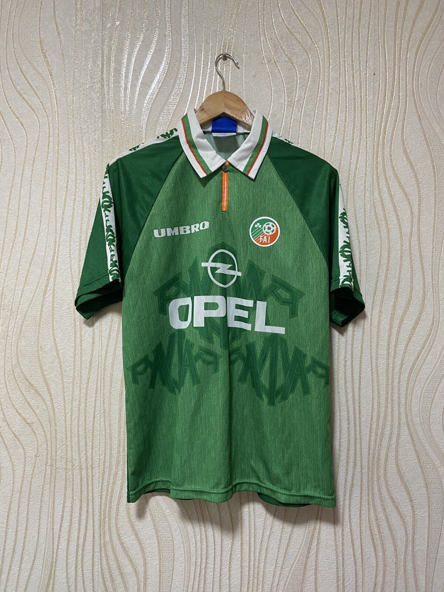 IRELAND 1996 1998 HOME FOOTBALL SHIRT SOCCER JERSEY UMBRO sz M MEN