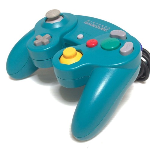 Gamecube Official Controller Pad Emerald Blue Boxed Nintendo Japan Very Good - Picture 7 of 8