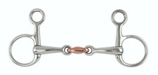 Shires Hanging Cheek Snaffle, Copper Lozenge |Stainless Steel | 4 Sizes