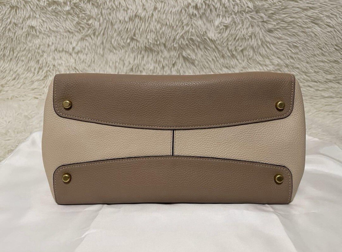 【SALE】ホーボーバッグ(S) Coach Leather Colorblock Hadley Purple Vintage Mauve Hobo
