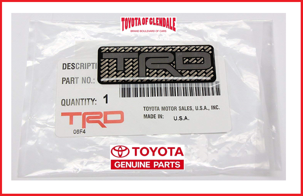 TRD Emblem Toyota Racing Development Ptr26-17640 Tacoma Tundra FRS