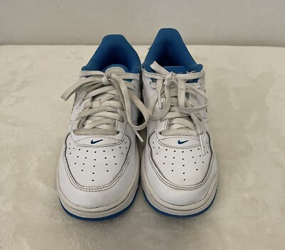 Nike Air Force 1 Low White Blue Sz 1.5Y Kids Boys | eBay