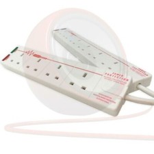 2m Surge Protector Office Studio Home Trailing Socket Extension Lead. 2/4 Gang
