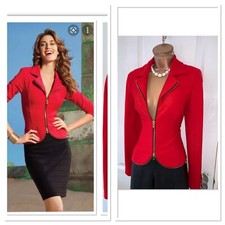 Joseph Ribkoff Red Zipped Jacket Uk Size 8
