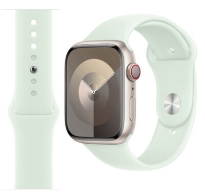 Genuine Apple Watch Sport Band Strap SOFT MINT 42mm 41mm 40mm UK