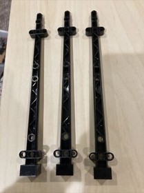 LEGO 3X Lot of 48002 Black Ship Boat Mast 2 x 2 x 20 with Holes Pirates Vikings