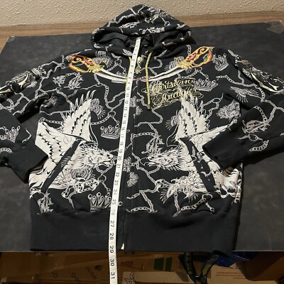 エドハーディ　Ed Hardy By Christian Audigier Ed Hardy All Over Print Jacket Vintage Christian Audigier Hoodie