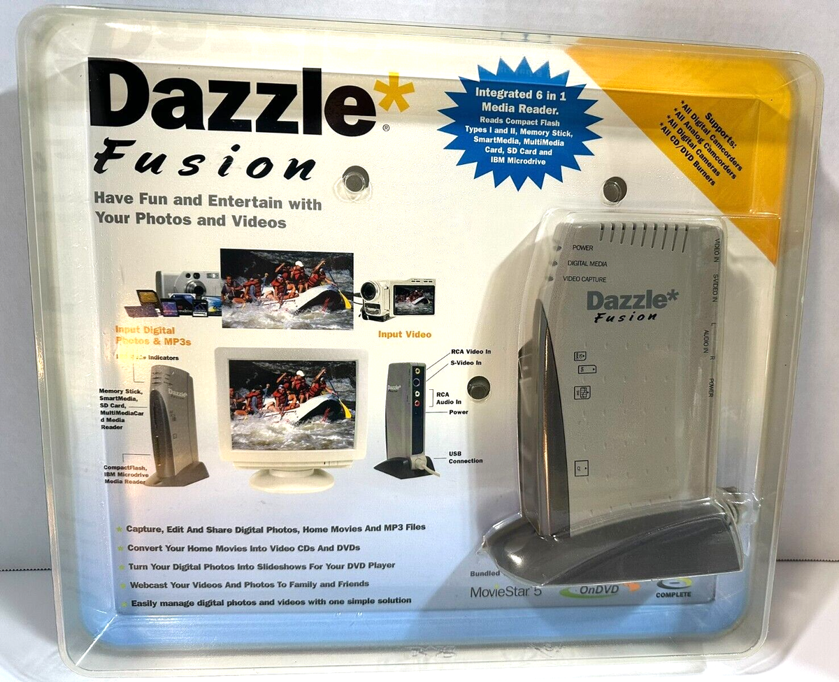 Dazzle Fusion Digital Media Capture Device Convert Home Video