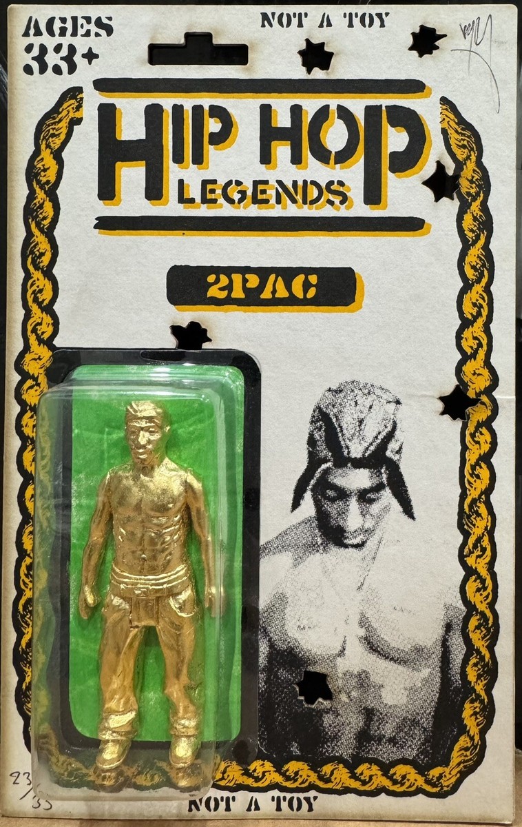 2Pac フィギュア HIPHOP ラッパー 激レア RYCA Hip Hop Legends 2Pac Tupac Action Figure RARE GOLD