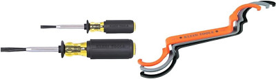 Klein Tools 85153K Slotted Screwdriver & 50900R Wrench Set