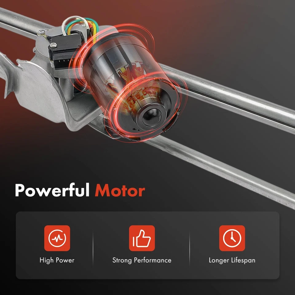 Motor limpiaparabrisas delantero y conjunto de acoplamiento para Volkswagen Jetta Golf 1993-1999 descapotable Foto 3 de 4