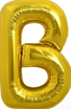 40 Inch Large Gold Letter B Balloons Helium,Foil