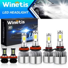 For Nissan Rogue 2008-2013 LED Headlight High&Low Fog Light Bulbs 6000K White