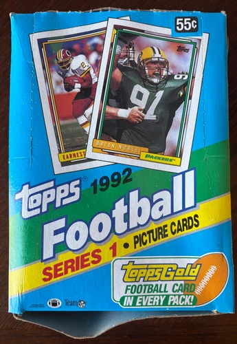 Topps 1992 NFL FOOTBALL Cards Series 1 - 36 NEW SEALED PACKS Boxed “ROUGH”