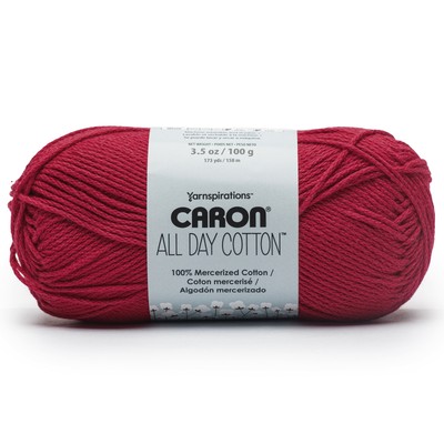 Caron All Day Cotton Yarn-Red Lip - 3 Pack
