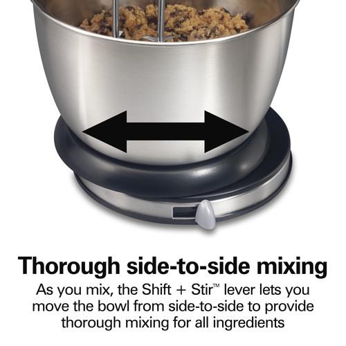 Classic Stand Mixer, 4 Quart Stainless Steel Bowl, 6 Speeds, Black - Picture 5 of 7