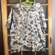 King Size Men's Gray White Heavy SS Polo, Size 4XL BIG, 100  Cotton