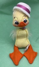 1982 Annalee Mobilitee Duck 6  Wired Duckling Yellow Eyes Open NECK POSEABLE