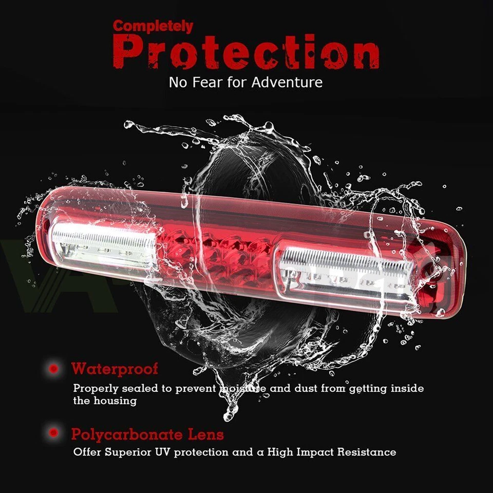 Third 3rd Brake Tail Light Lamp For 1999- 2006 Chevy Silverado GMC Sierra Red - Image 3 of 4